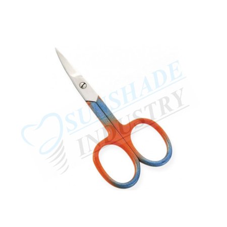  Professional Multi-Colored Curved Nail Scissors – Adjustable Screw Manicure Scissors 
